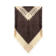 Deco Floral Lace Table Runner Kitchen and Dining Dark Chocolate 200*40 cm