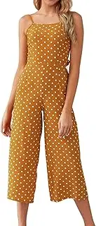 [Generic] Womens Thin Body Wide Leg Pants Suspender Jumpsuit - Pattern Printed Sexy Backless Jumpsuit Casual Pants - Women Casual Baggy Sleeveless Jumpsuits with Pockets Loose Romper Overalls Jumpers