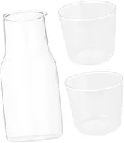 GLEAVI 1 Set High Borosilicate Glass Water Carafe Set Jug with Lids Elegant Beverage Container for Cold Water Juice Tea for Home Office Entertaining