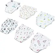 JOINPAYA 6 Pcs 4 Layers Gauze Nappy Pants Washable Leakproof Training Pants for Newborns Random Styles Included Ideal for Potty Training