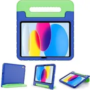 ProCase Kids Case for iPad A16 11th Generation 2025/iPad 10th Generation 2022 with Pencil Holder, iPad 11/10 Case Shockproof Lightweight Cover with Stand Convertible Handle for Children -Navygreen