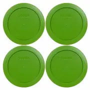 Pyrex 7200-PC 2 Cup 5" Storage Lid Cover 4 Pack Lawn Green for Glass Bowl New