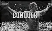 Banger Flags Banger - Original Arnold Schwarzenegger Conquer Motivational Inspirational Office Gym Dorm Wall Decor Design on a 3X5 Feet Flag with 4 Grommets for Easy Hanging. Authentic