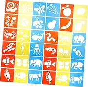 Beatifufu 5 Sets Fun Animal Shape Drawing Stencils for Safe Durable for DIY Painting Craft Projects Develop Creativity Imagination for Boys