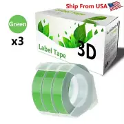 3PK Label Tape 3D Green for Dymo Organizer Xpress (12965) Label Makers