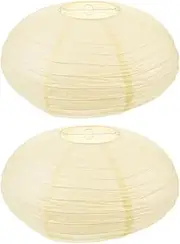 OSALADI 2pcs Oval Round Paper Lampshade Rice Paper Lamp Shade Japanese Ceiling Protector