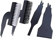 Fenteer Reciprocating Saw Attachment Remodeling Tools,Reciprocating Saw Blade Saber,Electric Cleaning Wire Brush, 4Pcs Set
