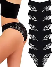 [READY TO LOVE] Women's Seamless Briefs Women's Seamless Brazilian Briefs Women's Lace Hipster Underwear Women Sexy Set Women's Briefs Multipack