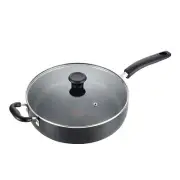 Large Frying Pan Deep 5 qt Glass Lid Top Cover Eco Non Stick Chef Cook Fry Saute