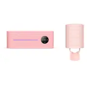 UV Light Toothbrush Sterilizer Holder Inhibit bacterial Tooth Brush Antibacteria Automatic Toothpaste Dispenser - set pink
