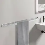 800mm Chrome Single Towel Rack Ring Rail Wall Mount Holder Bathroom SUS 304