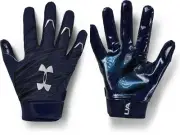 Under Armour Men's $50 SPOTLIGHT Football Skill Gloves midnight navy blue size L