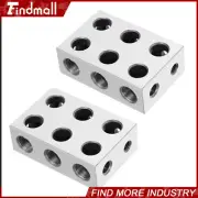Findmall Matched Pairs Ultra Precision 1-2-3 123 Block Set 11 Holes 0.0002"