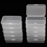 10 Packs Small Clear Plastic Beads Storage Containers Box Transparent Boxes with