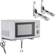Microwave Stretch Shelf, Kitchen 304 Stainless Steel Microwave Oven Wall Mount Brackets Shelf, Rack Holder Microwave Wall Mounted Bracket for Microwave Oven