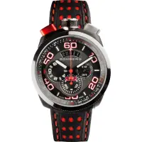 在飛比找momo購物網優惠-【BOMBERG】炸彈錶 BOLT-68 黑紅三眼計時手錶-