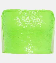 [Norma Kamali] Norma Kamali Sequined tube top AU 8 green