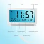 Digital Travel Alarm Clock Battery Operated LCD Clock With Date Temperature New