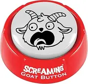 SCREAMING GOAT BUTTON | Funny Talking Button with a Goat Scream | Great Gift for Teachers | Stress Relief Button, Includes Sticker