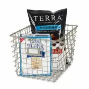 Spectrum Diversified Wire Storage Basket, Satin Nickle, 8"H x 9"W x 13"D