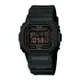 【CASIO 卡西歐】G-SHOCK系列 軍事風格炫黑方形電子錶(黑/紅 DW-5600MS-1)