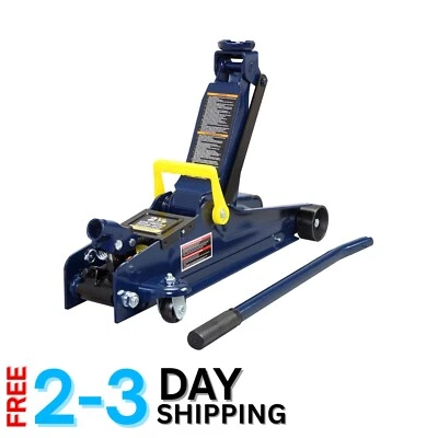 2.5 Ton Alloy Steel Trolley Jack 5000 lb Low Profile Safety Car Lift Blue