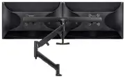 ATDEC AWMS-RHXB Tandem Dynamic Dual Monitor Mount. C-Clamp Desk Fixing. Max Load 2-7kg. Up to 27" screens. Black AWMS-RHXB-H-B