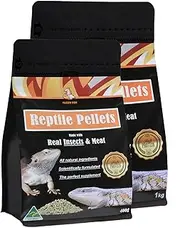 Reptile Pellets for Blue Tongues and Bearded Dragons and Other Lizards - 1Kg Bag