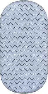 Waterproof Bassinet Mattress Sheets, Universal Fit for Baby Bassinets Oval Rectangle Pad/Mattress, 100% Cotton (Pinstripe)