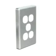 NLS 30565 - 5 Gang Switch Brushed Aluminium Cover Only 'Classic Style'