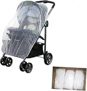 Vaguelly Baby Infant Stroller Net Mesh Cover Polyester Fabric Insect Prevention for Prams Buggies 150cm Diameter
