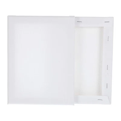 2 Pcs Stretched Canvas, 6x8" Artist Boards 4/5" Profile Cotton Panels,White