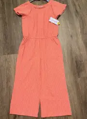 Cat & Jack Jumpsuit Girls M(8) Wide Leg Dark Peach Size L (10 12 )