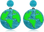 [DIYANMMY] Unique Handmade Creative Acrylic Planet Universe Drop Dangle Earrings Chic Lightweight Creative Acrylic Drop Dangle Earrings For Women Jewelry Gifts