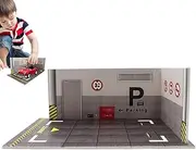 Collectible Parking Lot Scene, Display Stand for Sports , Collectible Display Parking Lot for Models, Small Scale Parking Lot Model, Miniature Parking Lot for , Model Display for Car