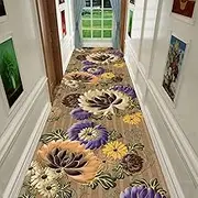 Non-Slip Runner Rug for Corridor, Kitchen, Stairs, Living Room, Bedroom, Anti-Slip Floor Mat,1.4m x 6m