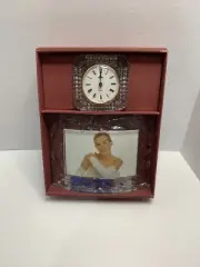 Cristallerie d' Arques Crystal Petals 2pc Picture Frame & Clock Made in France!