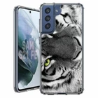 For Samsung Galaxy S20 S21 S23 S24 FE 5g TPU Case+Glass(White Tiger)