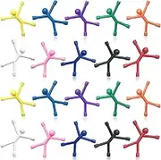 20Pcs Fridge Magnets Man, Mini Flexible Magnetic Men Refrigerator Magnets, Cute and Colorful Humanoid Refrigerator Magnets, Funny Magnetic Toy for Kids and Adults Whiteboard Lockers Fridge Office