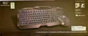 Rii RK400 RGB Gaming Keyboard and Mouse Combo Wired Mechanical Feel 7 color LED