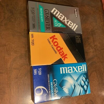 Kodak Maxwell VHS Tape brand new T-120 246 mm video cassette