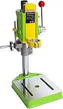 Bench Drill Press Stand, Electric Drill Press Stand Tool with Aluminum Vise, 90°Rotating Fixed Frame and Adjustable Drilling Depth, 38-43Mm Drill Stands for Electric Drills DIY Tool