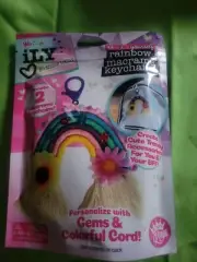 Activity Kings DIY Girls RAINBOW MACRAME KEYCHAINS Kit ILY Gift Set, Makes 2