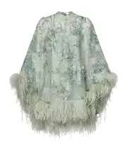 tulle cape blouse 38 Gray