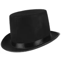 在飛比找蝦皮購物優惠-復古魔術師黑色爵士帽 萬聖節氈帽  總統禮帽 紳士帽 帽高1