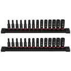 Milwaukee Impact Socket Set 1/4" Drive 6-Point Deep Metric 4" - 15" (28-Piece)