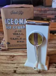 Vintage Ice-O-Mat Ice Crusher Grinder Mid Century Great Condition. NIB.