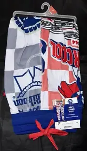 PBR PABST BLUE RIBBON LOUNGE PANTS ADULT Medium WHITE RED JOGGERS MENS NWT B8