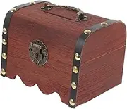 Vaguelly Personalized Wooden Piggy Bank with Lock Vintage Money Savings Box for Retro Trinket Case for Birthday and Holiday Present for Saving Cash and Coins