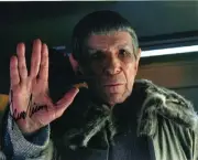 Leonard Nimoy in 2009 Star Trek Movie as Spock Prime Autographed Picture #1